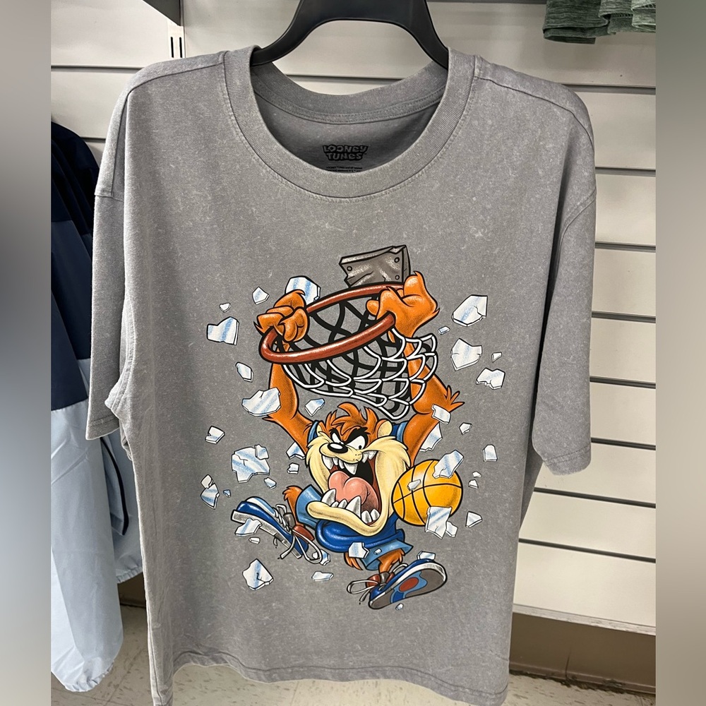 New Taz Tasmanian Devil March madness basketball slam dunk Print Oversized shirt